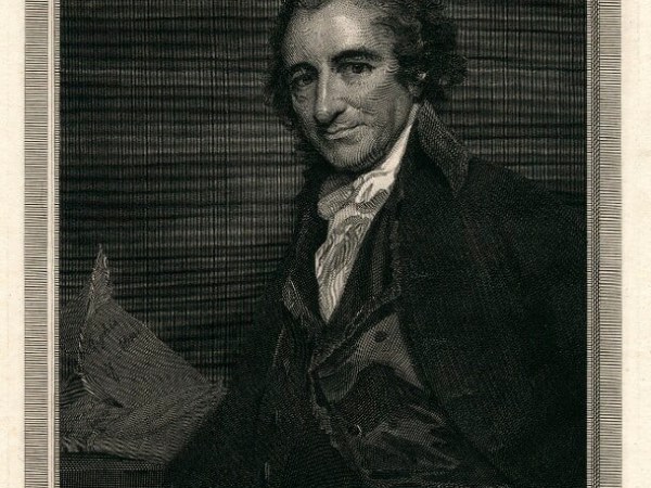 THOMAS PAINE (1737-1809), Author of “Common Sense” (1776) and “The Rights of Man” (1791), American revolutionary and founder, political theorist and writer, French revolutionary, philosopher.